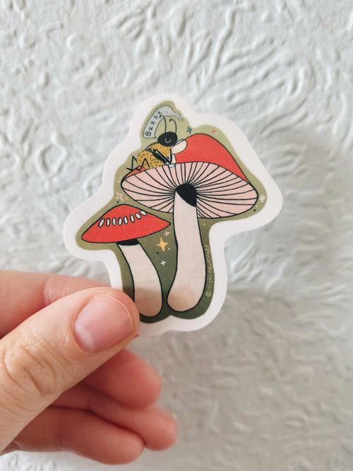 Bee Snoozin Sticker