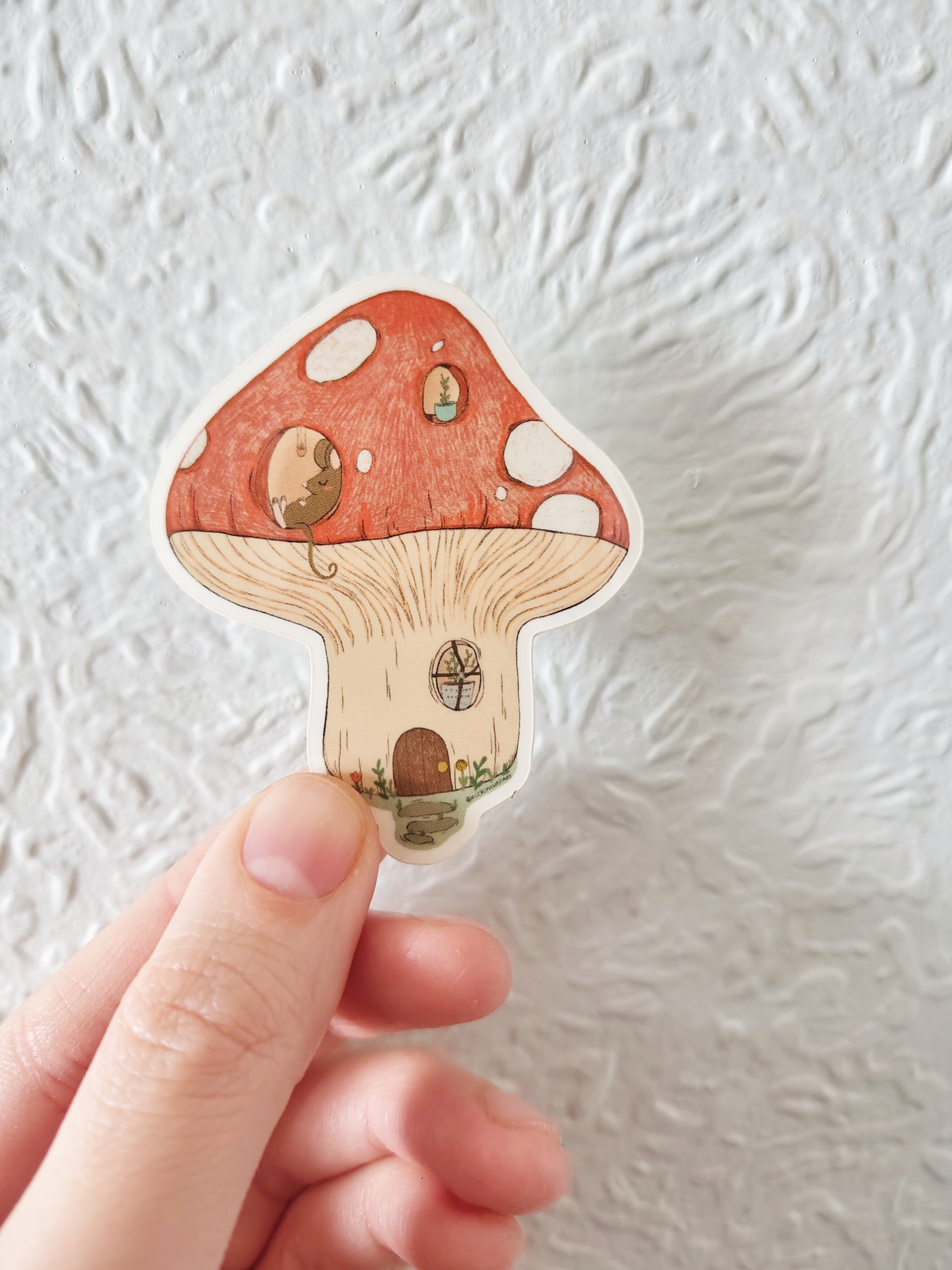 Mushroom House Sticker