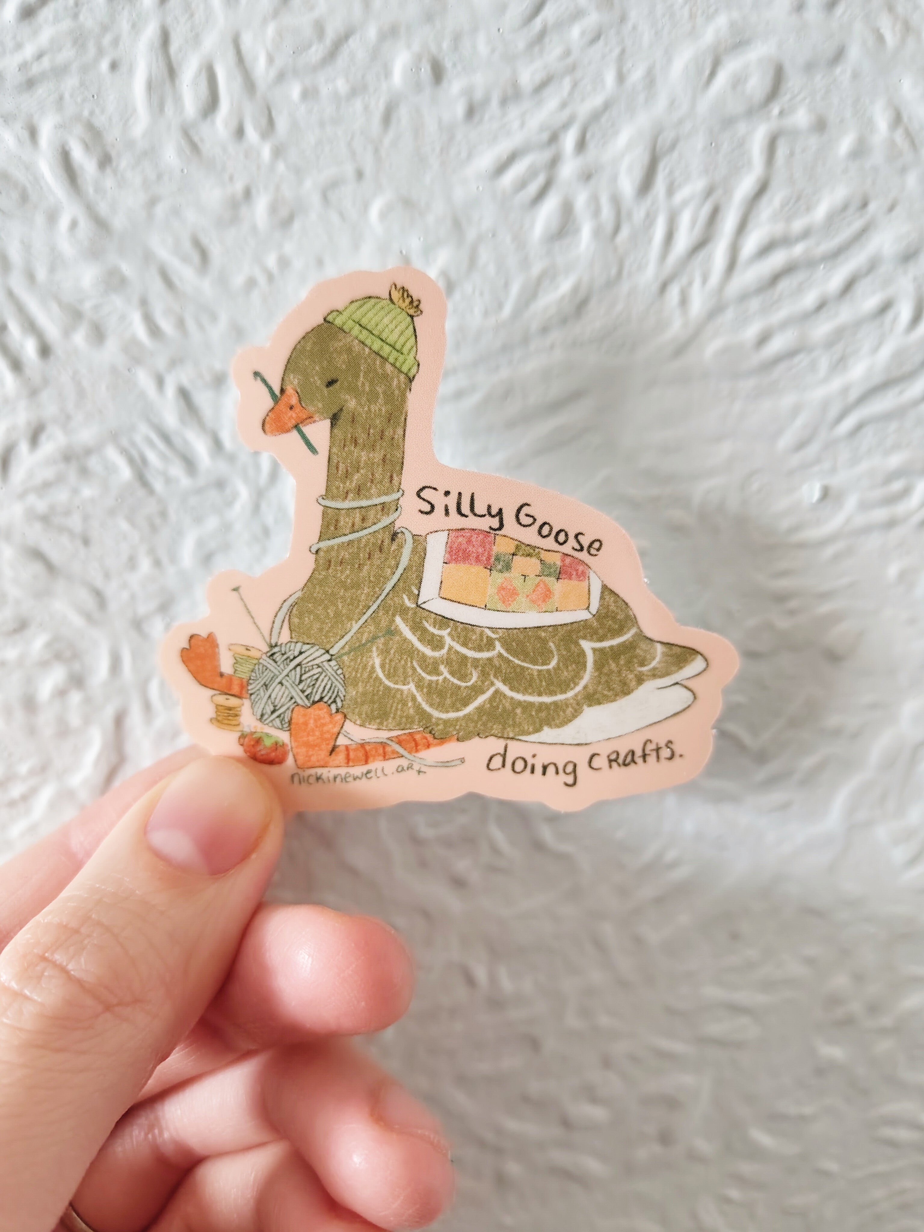 Silly Goose Crafting Sticker