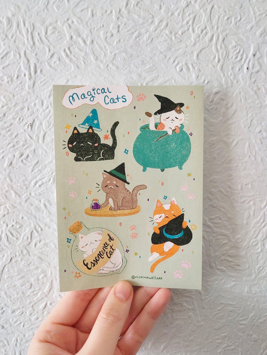 Magical Cats A6 Sticker Sheet